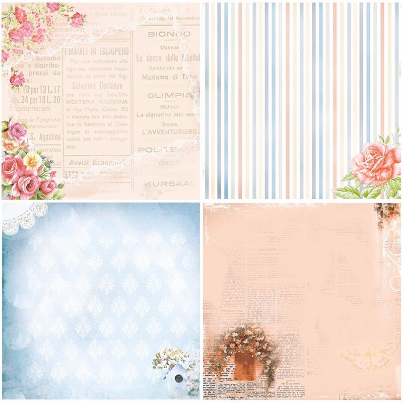24 Sheets 6‘’ Double-side Printed Vintage Luxurious Craft Paper Origami Pattern Decor Scrapbooking Paper Background Craft Paper