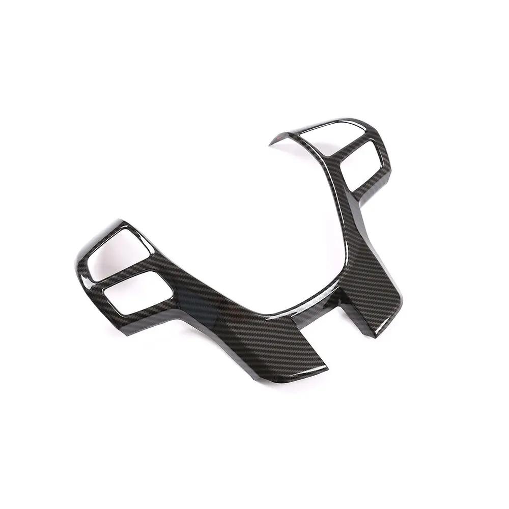 For Ford Everest Ranger 2015-2025 ABS Carbon Fiber Style Inner Car Steering Wheel Cover Trim Button Panel Frame Sticker Decor