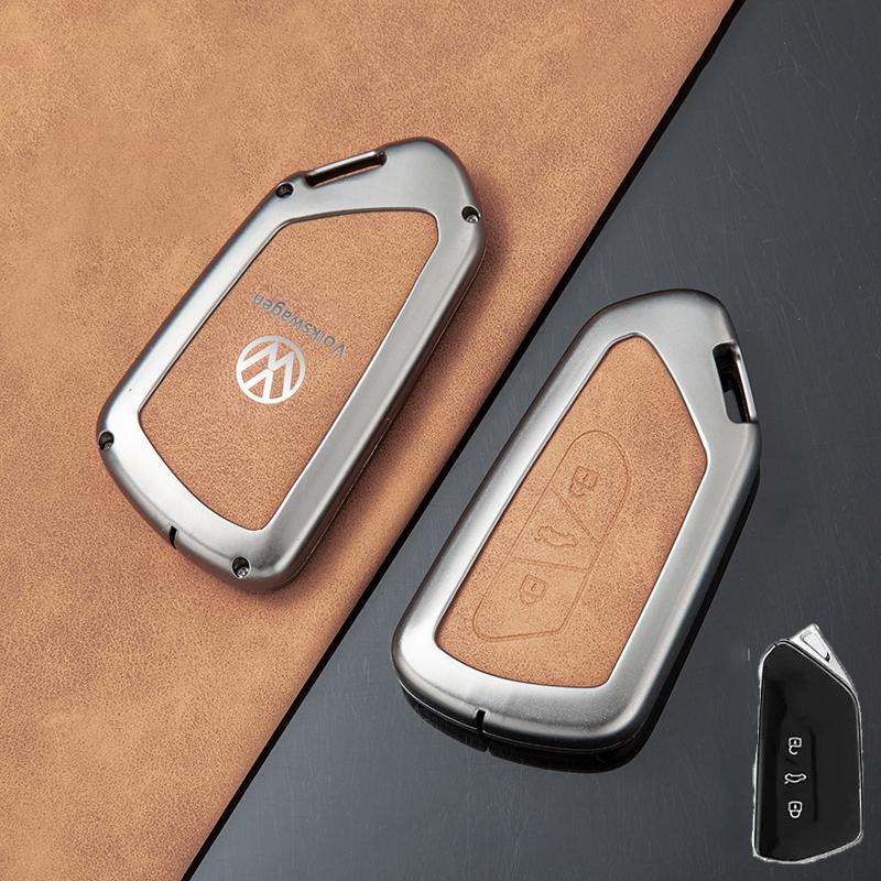 2026 Hete Voor VW VOLKSWAGEN Autosleutelhoes Cover Shell Sleutelhanger voor VW Volkswagen Golf 8 MK8 ID3 ID4 Cupra 2020 Voor Skoda Octavia A