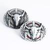 Oval Tribal Bull Skull Belt Buckle - Warrior Design, 3.8cm Personalized Smooth Buckle