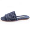 Excellent MIUMIU Sandals Logo Denim Mule Slides Indigo blue Women 36.5 5XX554 Used