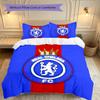 3pcs Chelsea FC Bedding Set for All Season Use, Cozy Printed Bedclothes Suitable For Bedroom Ideal Birthday Gift for Family