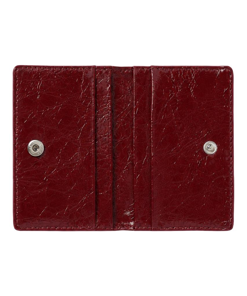 Tooamo Vintage Fold Card Holder Wine [Cowhide]