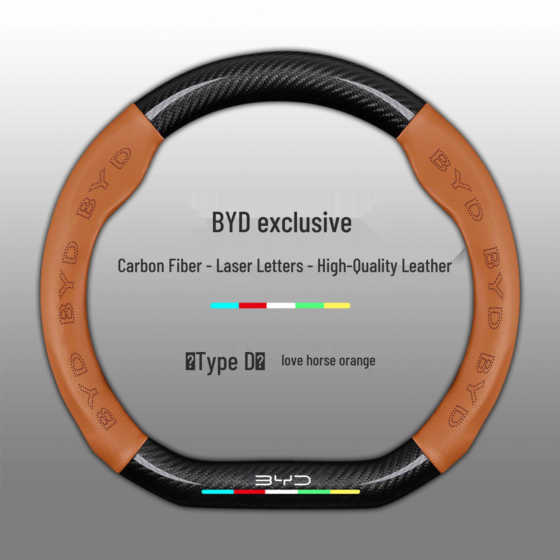 

Compatible Steering Wheel Cover for BYD Models: Han, Qin, Tang, Song, Yuan DMI/EV/L, Destroyer 05, Sea Lion, Dolphin, Seal 38cm
