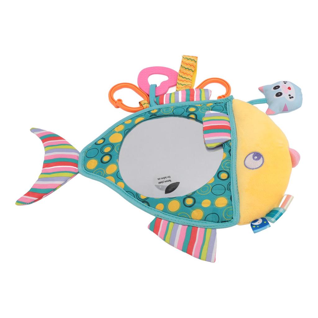 Fish Shape Baby Car Mirror Plush Adjustable Rotation Fish Baby Observation Car Mirror