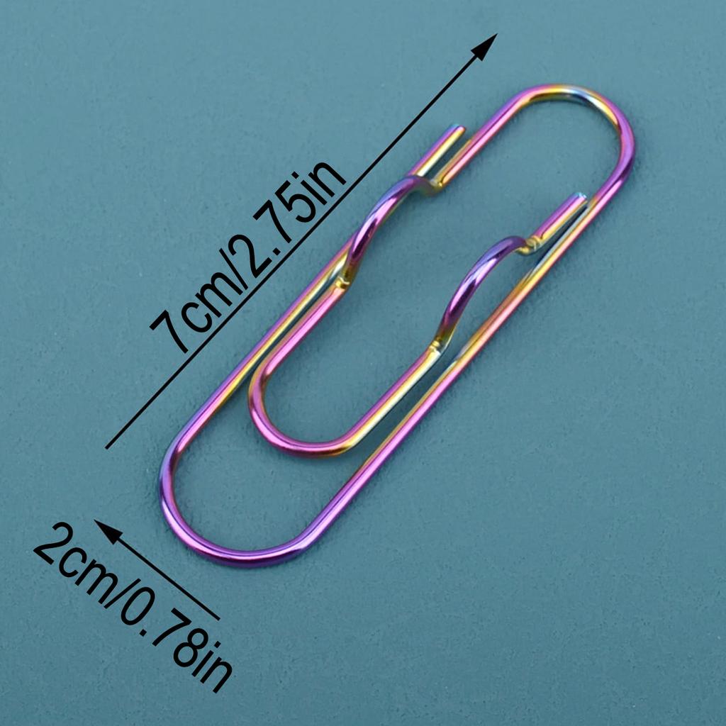 Iridescent Metal Pen Clip - Creative Stylish Portable Notebook Journal Accessory Office School Stationery Clip School Supplies