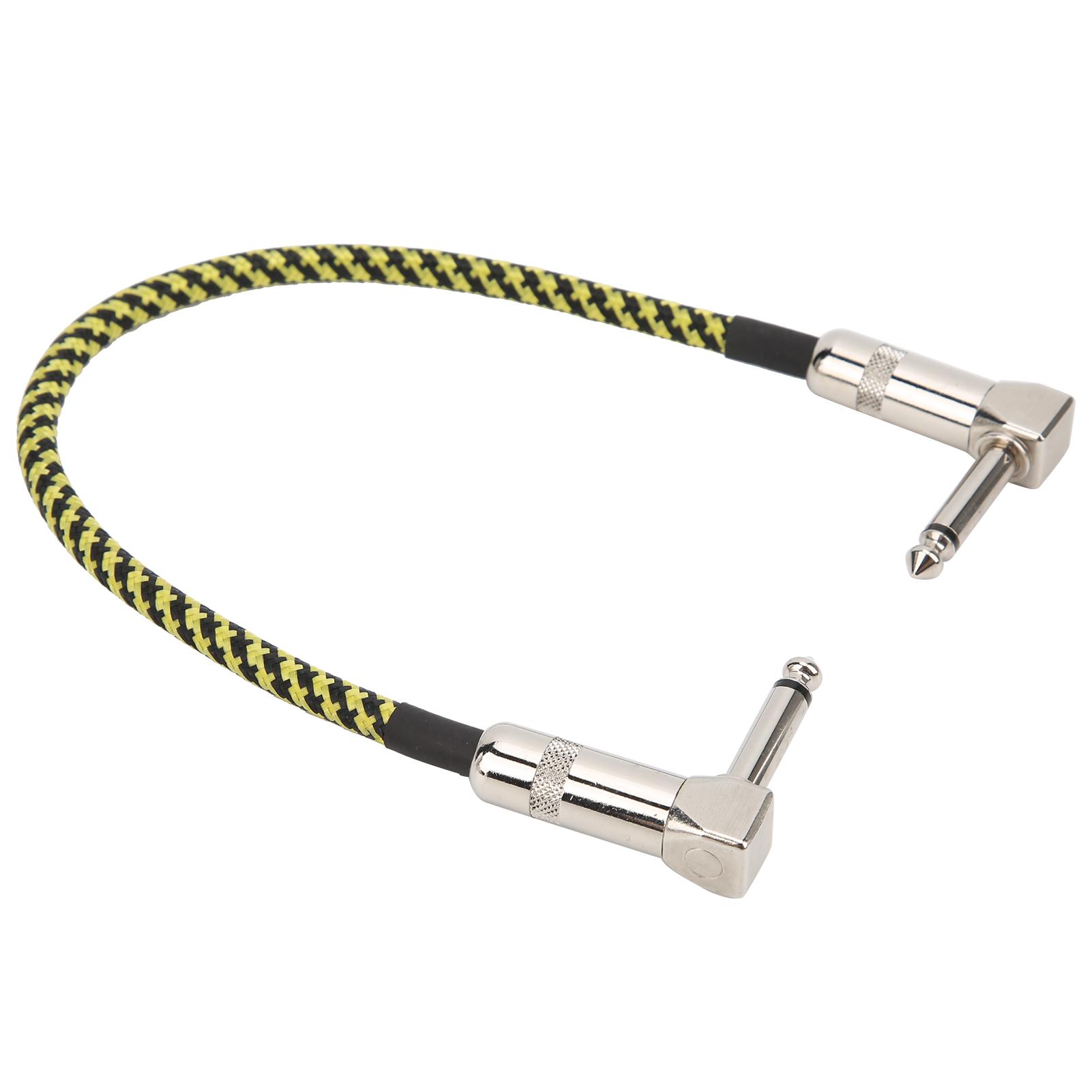 

11.8in Instrument Cable Weave Copper Shielded Noise Reduction for Live PerformanceBlack Yellow чёрный/жёлтый