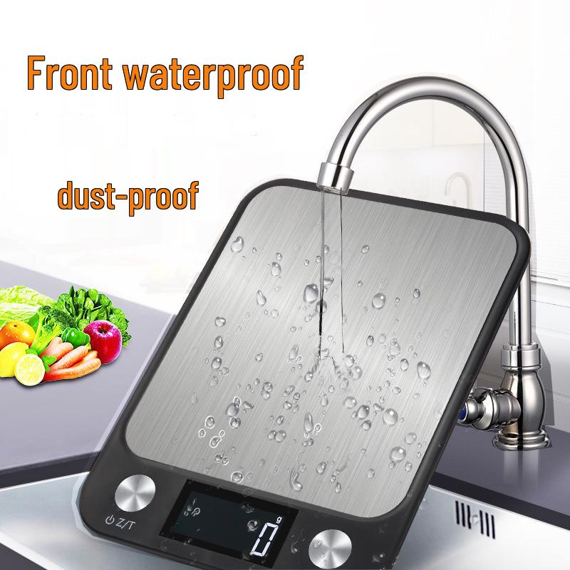 Electronic Kitchen Scale: 10kg/5kg Stainless Steel Platform for Food and Chinese Medicine.