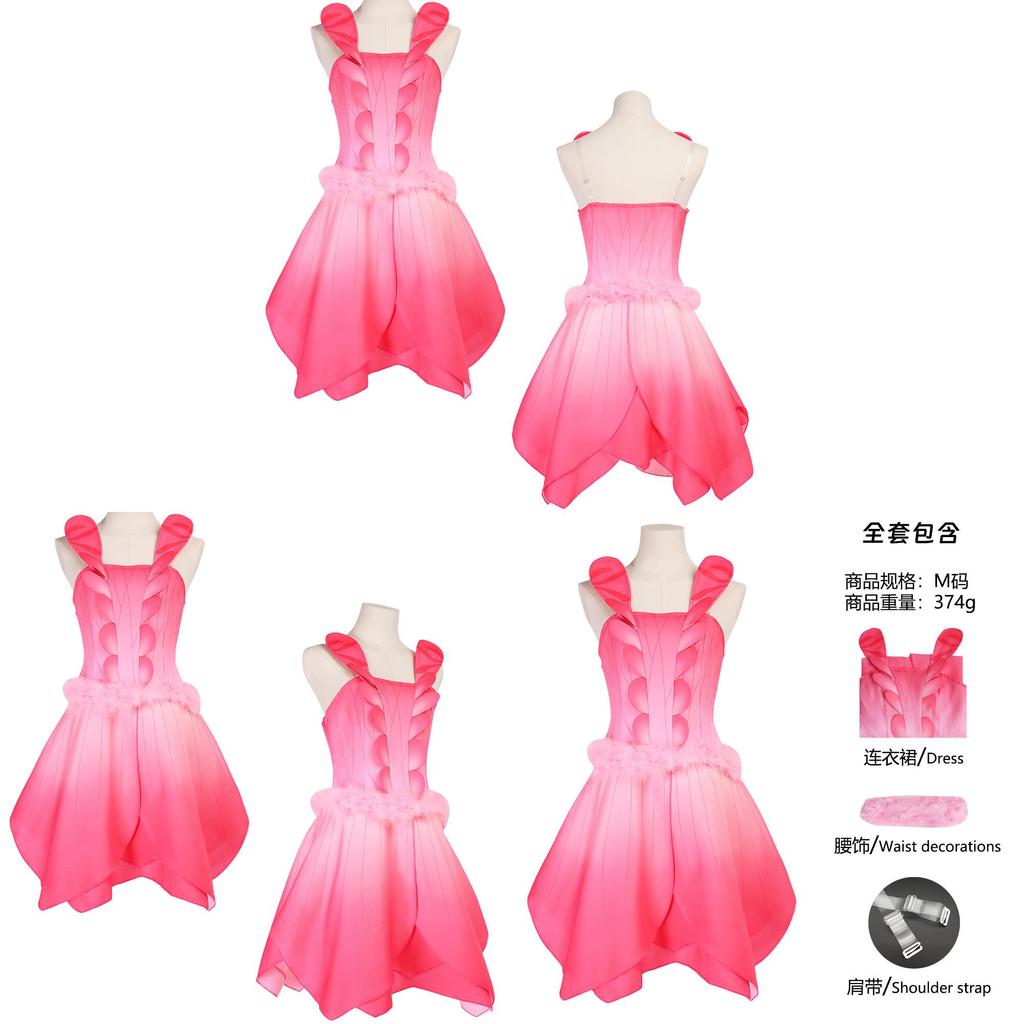 Fairy Costume For Kids Adults Flower Elf Cosplay Dress For Halloween And Parties