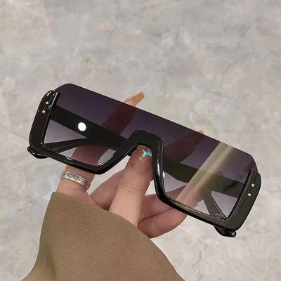Half Frame Sunglasses Women Classic Square Glasses for Men and Women Half Frame Hippie Style Sun Glasses for Outdoor