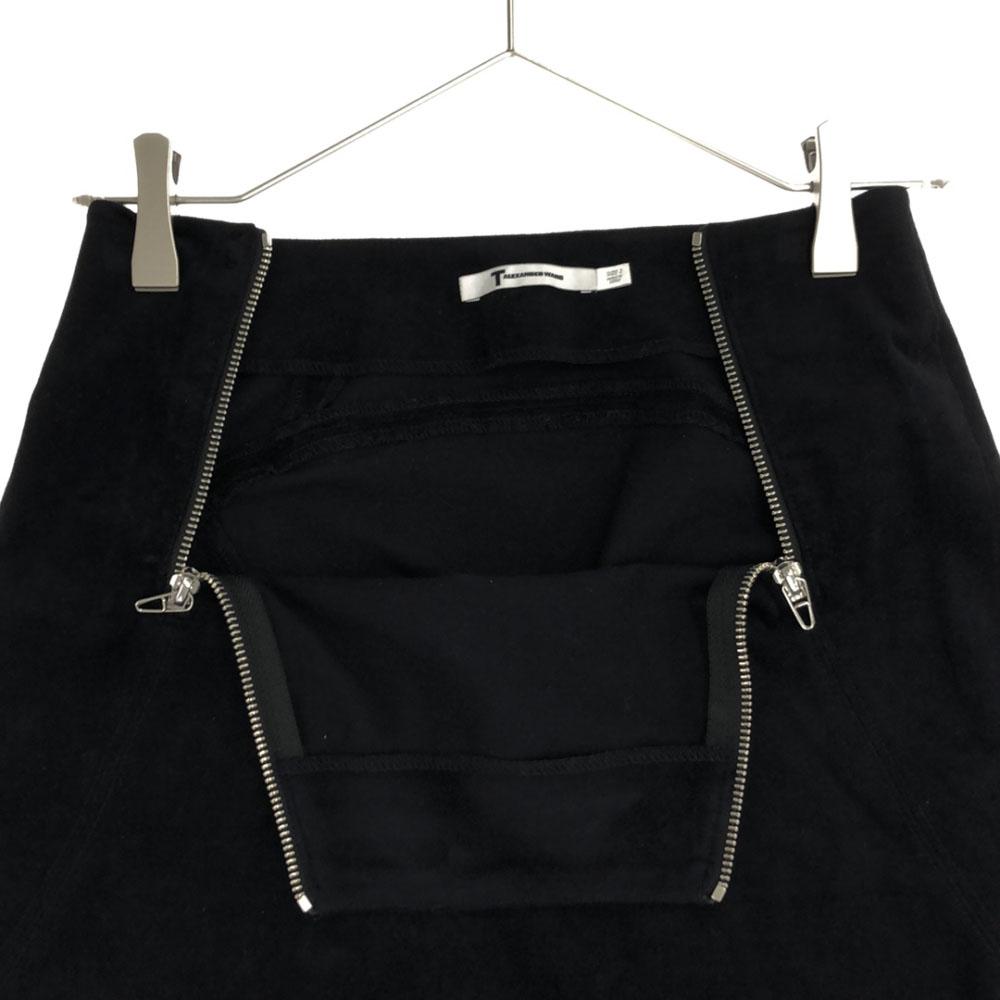 Alexander Wang Midi délka Přední zapínání na dva zipy Upnutá sukně 2 černé Dámské Použité