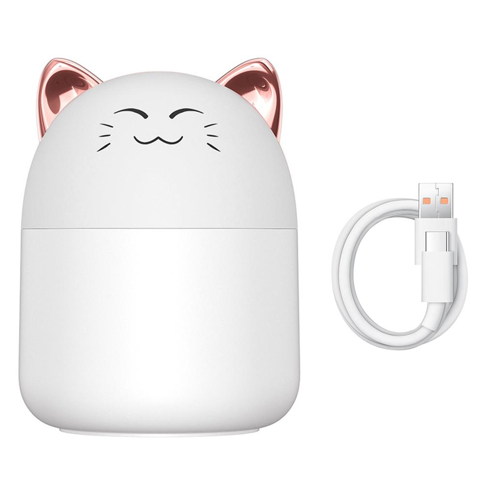Mini Humidifier With Colorful Night Light 250ml Large Capacity Home Desktop Cool Mist Aroma Diffuser Purifier