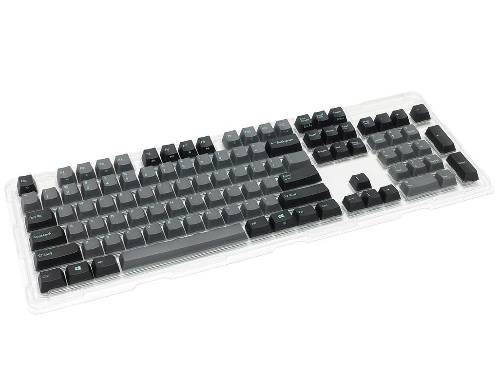 FILCO PBT Two-Tone Molded Keycap Set, ASAGI X Gray, Replacement for Majestouch, 104 Keys, English Layout, Includes Key Puller, FKCS104AGP2Z