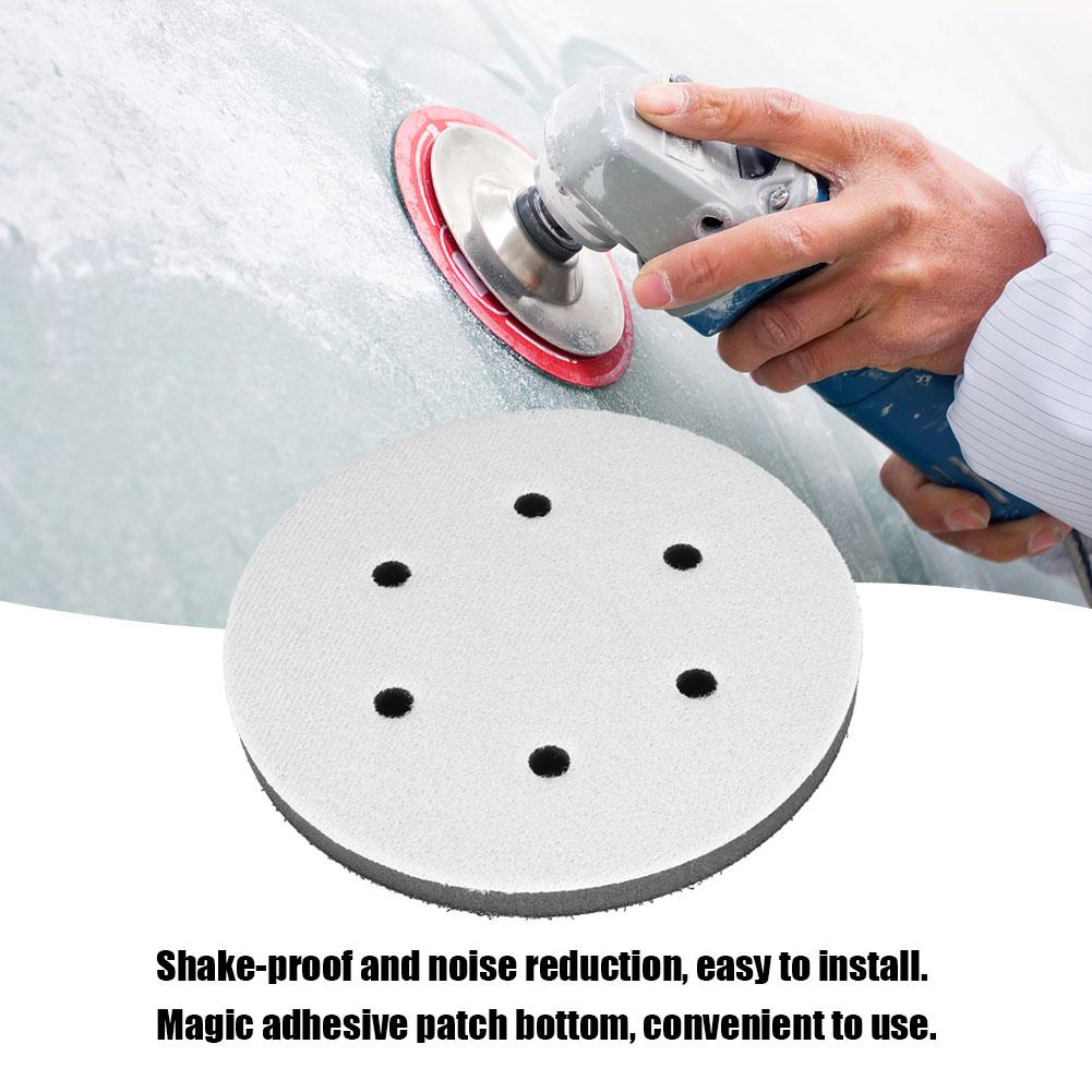 150mm Diameter Soft Buffer Sponge Interface Cushion Pad for Sanding Pads (6 holes)