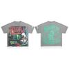 Retro Direct Injection Diamond Letter Washing Water Men'S And Women'S Splicing Fake Two-Piece Short-Sleeved T-Shirt Tide