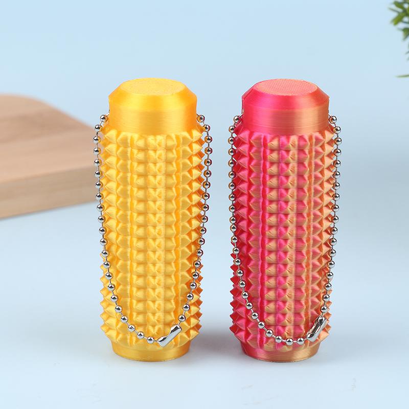 1 kus 7/9 cm pichlavá Grippie stimulační hračka s přívěskem na řetízku pro úlevu od úzkosti, pozitivní novinka, malá kapesní mini fidget hračka