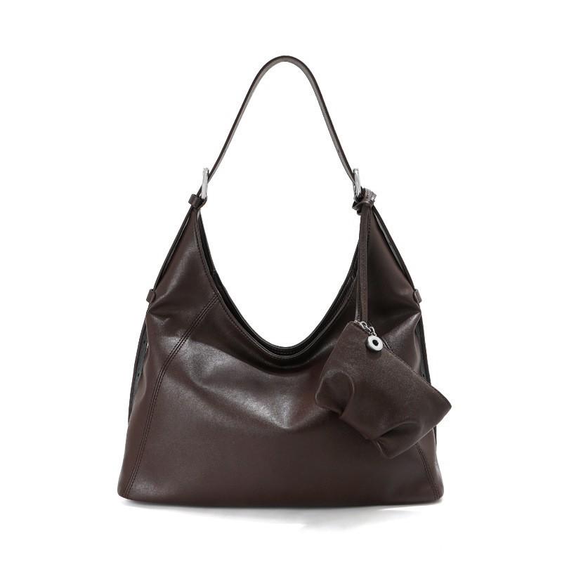 Large-capacity Tote Bag Soft Leather Top-layer Cowhide Women's Commuter Underarm Premium Loose One-shoulder Cross-body