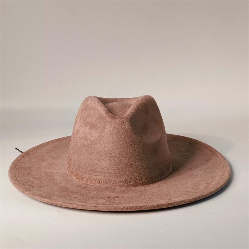 Cappelli Fedora Rancher in Camoscio Vegano Cappelli Vuoti per Burning Cuore Multicolore a Forma di Cappello 9.5cm Ala Unisex Cappello Jazz Cappello da Chiesa