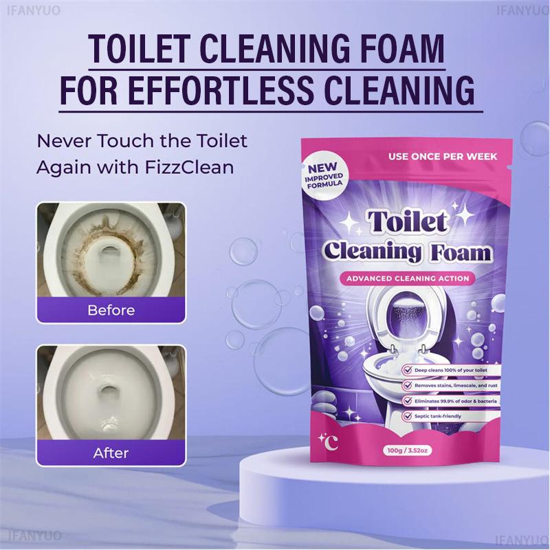 Toilet Bowl Cleaner Self Activating Miracles Powder Foam Deep Descaling Stain Remover Toilet Powder for Toilet Bowl Cleaning