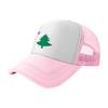 Lebanon Flag Design Mesh Trucker Hat with Pine Tree and Star Symbol Breathable Adjustable Cap for Outdoor Activities