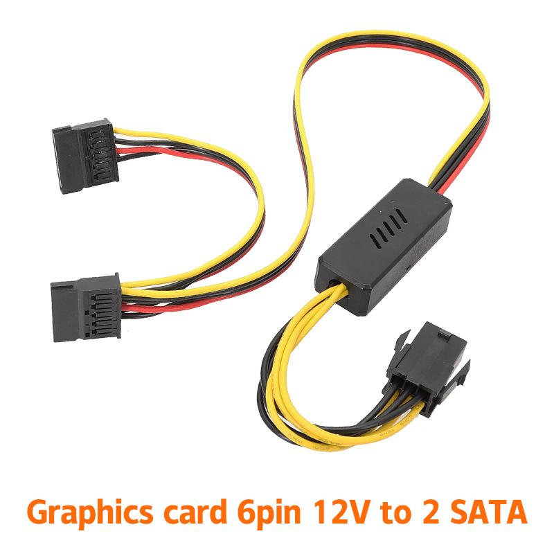 8Pin/6Pin zu Sata Festplatten Netzteil Adapter Anschlusskabel 12V zu 4Pin Molex HDD Stromversorgungskabel