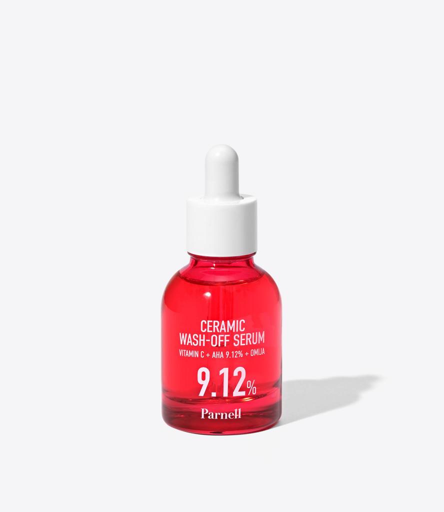 Ceramic Wash-Off Serum (AHA 9.12% + Schisandra) - 50ml | Gentle Exfoliator for Smooth & Radiant Skin Texture