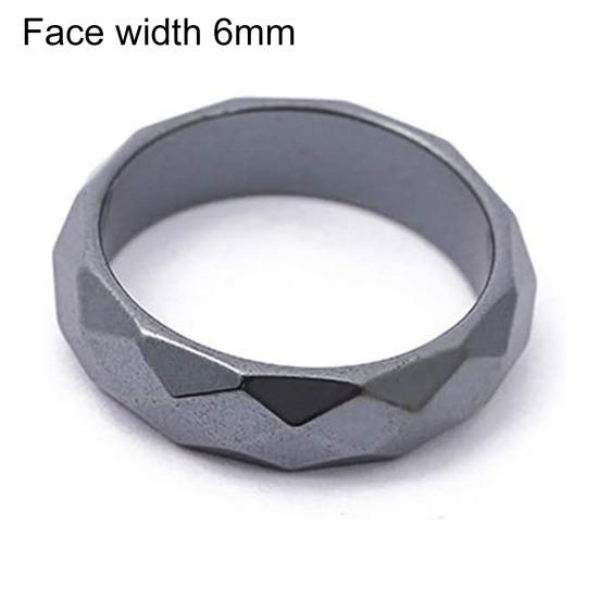 Bague géométrique à Surface noire, anneau rond tendance pour rencontres