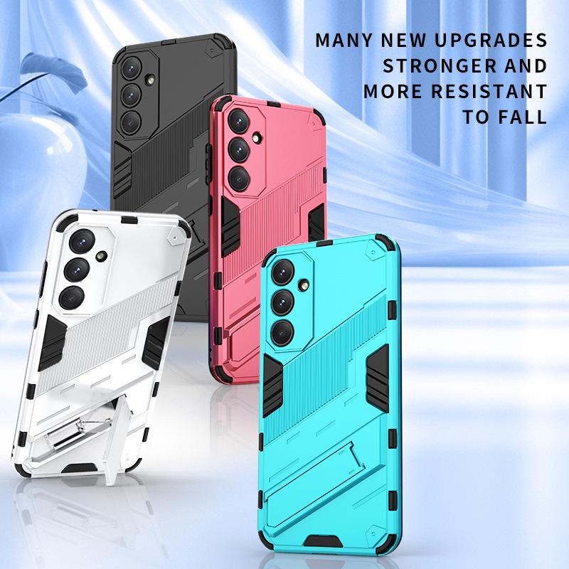Pro Samsung Galaxy A15 A24 A25 A35 A55 5G Globální nárazuvzdorné brnění Pouzdro na telefon s ochranou proti pádům Zadní kryt Coque s stojánkem