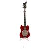 [Q5121] – Rote Uhr im „E-Gitarre“-Design – 16x4. 5x4cm