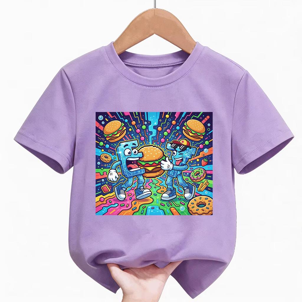 Kids 67 Themed Colorful Print TShirt Soft Cotton Fabric Breathable and Comfortable Ideal for Toddlers and Childrendf0311