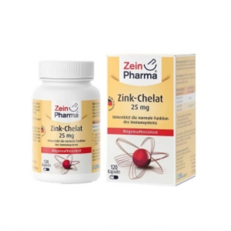 

Zein Pharma Zinc Chelate Vegan Capsules 120 Tablets