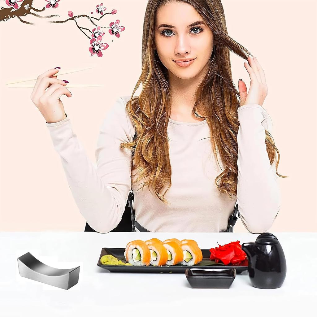 BaraRose Stainless Steel Chopstick Stylish Nordic Cutlery Simple Tabletop Japanese Spoon Suitable for Restaurants and Coffee Shops 4 Rests, Set,