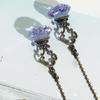 2PCS Bronze Crystal Pendant Home Decoration Car Trim Ceiling Fan Chain Extender Crystal Prism Drop Lamp Pendants