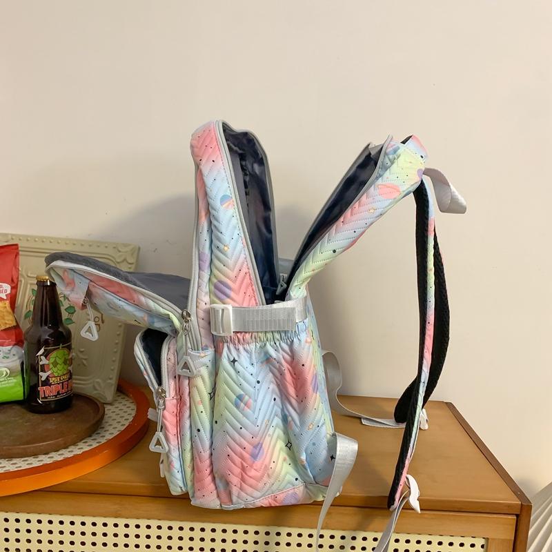 Cartoon Print Backpack Middle School Student Schoolbag Large Capacity Backpack