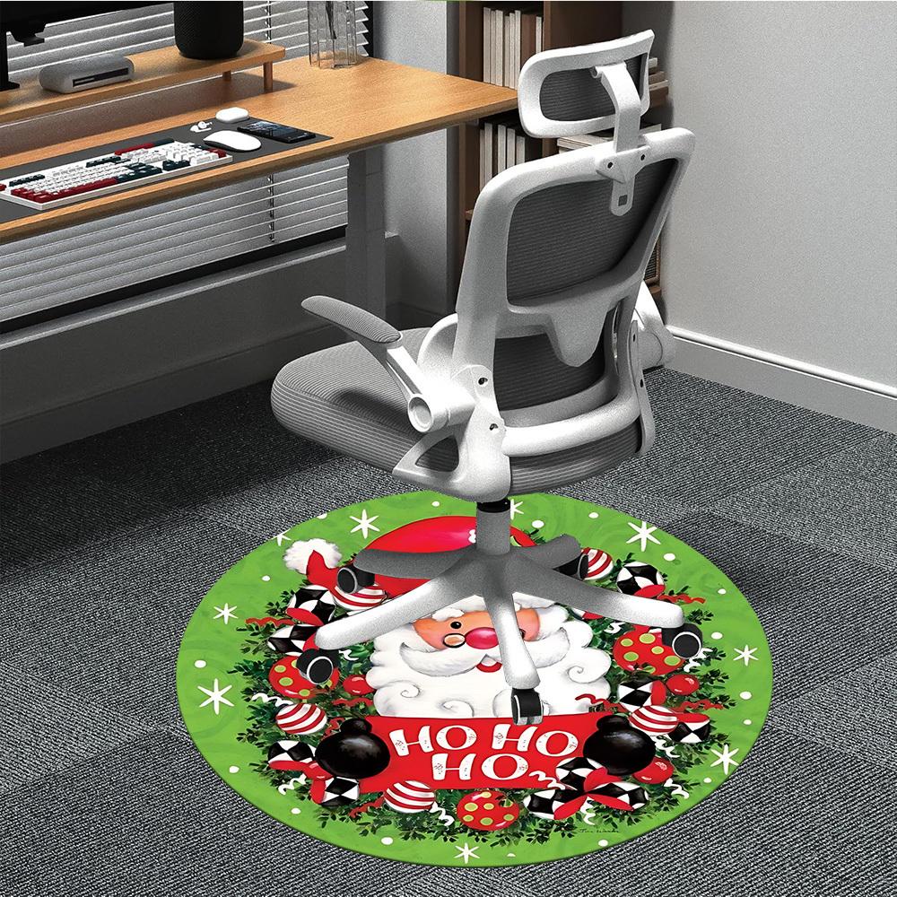 

1pc Christmas Santa Claus Chair Carpet for Office, Soft Flannel Throw Mat, Perfect for Office,Holiday Party Decoration Choice yy251113051 80cm by 80cm