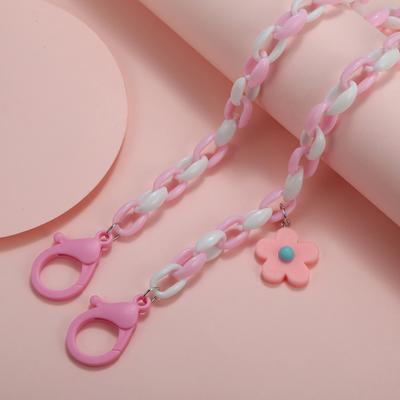Anhänger in Blumenform Gesichtsbedeckungskette Leuchtende Farbe Niedlich Brillenhalter Lanyard Zubehör