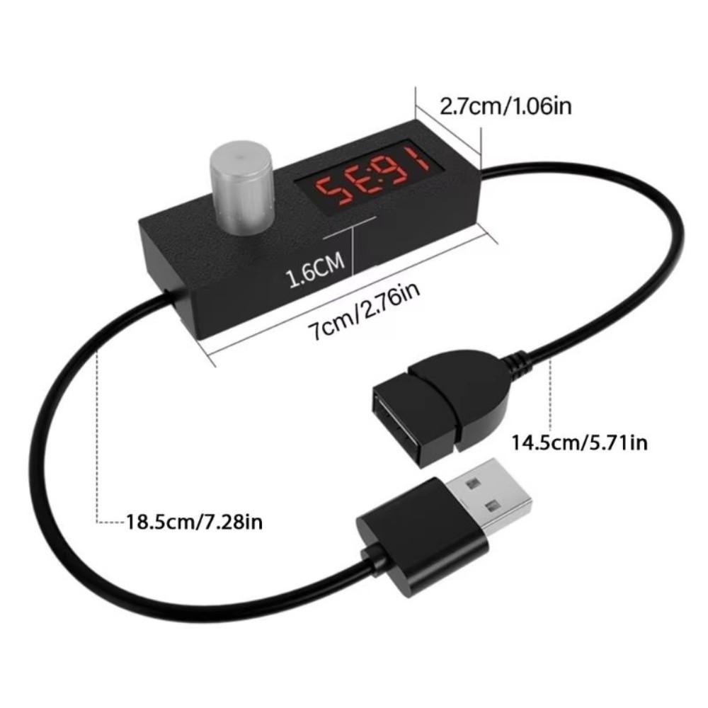 Interruttore Timer USB con Display Digitale Affidabile, Cavo di Alimentazione Regolabile Portatile, Interruttore di Spegnimento Automatico, Gestione Alimentazione