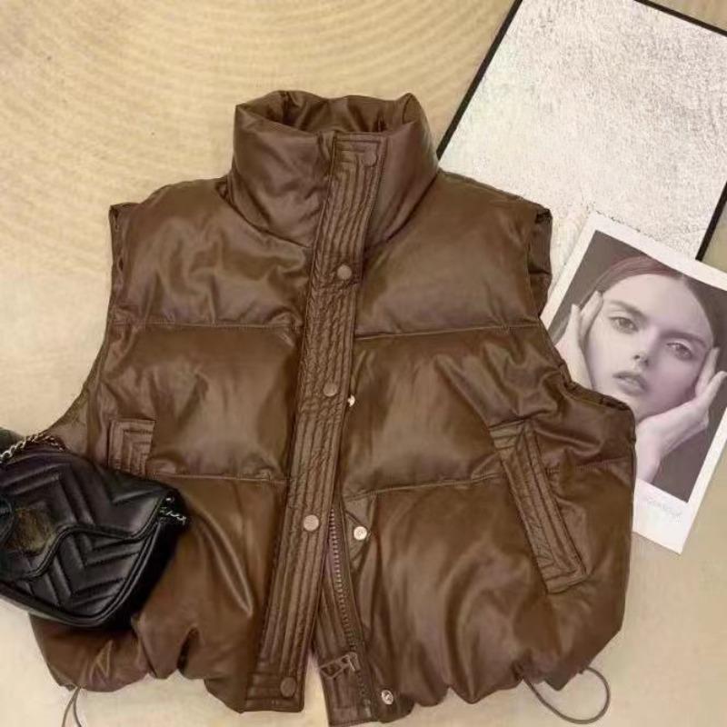 Fashionable Stand Collar Down Waistcoat In Korean Style for Women