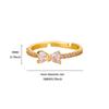 Simple Zircon Butterfly Open Ring Niche Design Ring Daily Wear Jewelry New