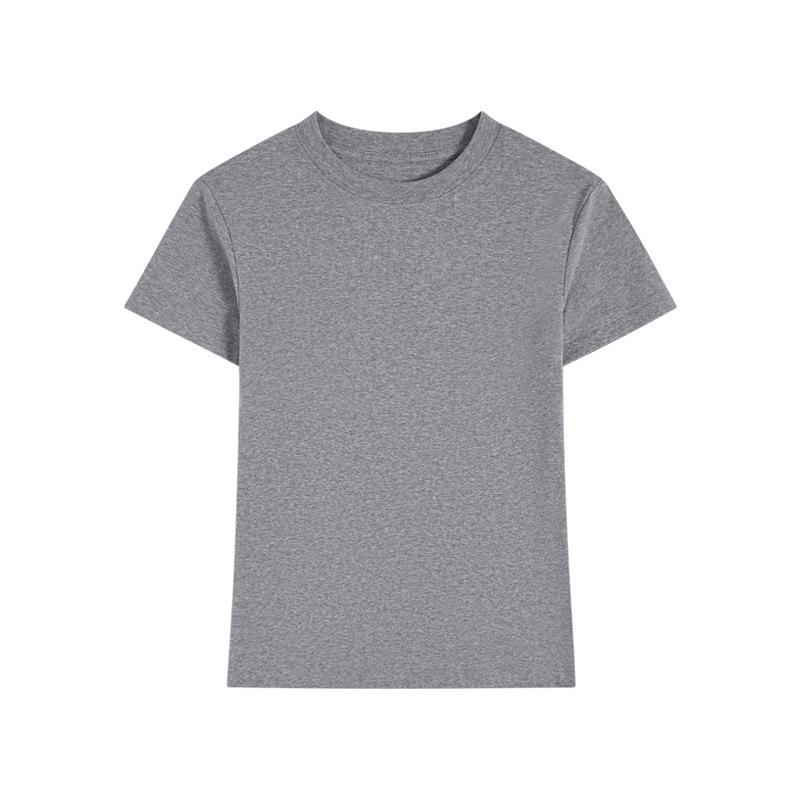 Women's French Round Neck Short-Sleeve T-Shirt with Straight Shoulders