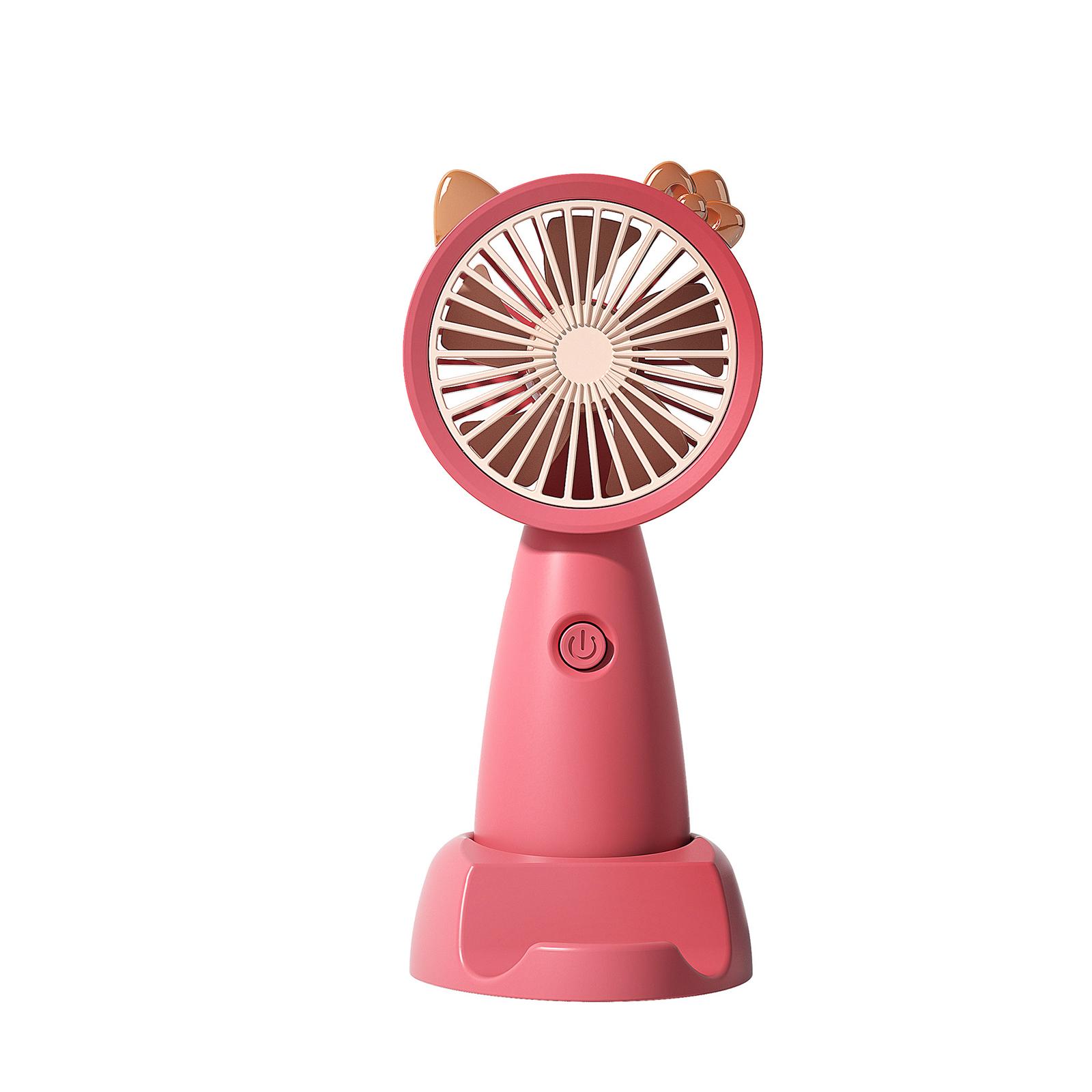 

Portable Handheld Usb Mini Fan Mute Usb Rechargeable Desktop Electric Fan For Work Travel Sports Cooking Pink#0