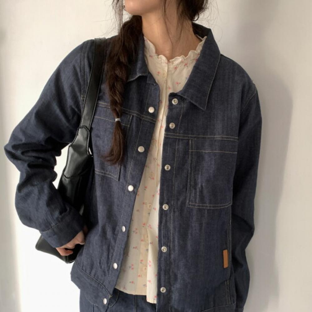 New Arrivals Open Run Engineer Denim Black Jeans Trucker Loose Fit Jacket