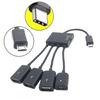 USB OTG Hub with Charging Switching 1 to 4 MicroUSB TypeC Charging Cable Connect Multiple Devices Simultaneously