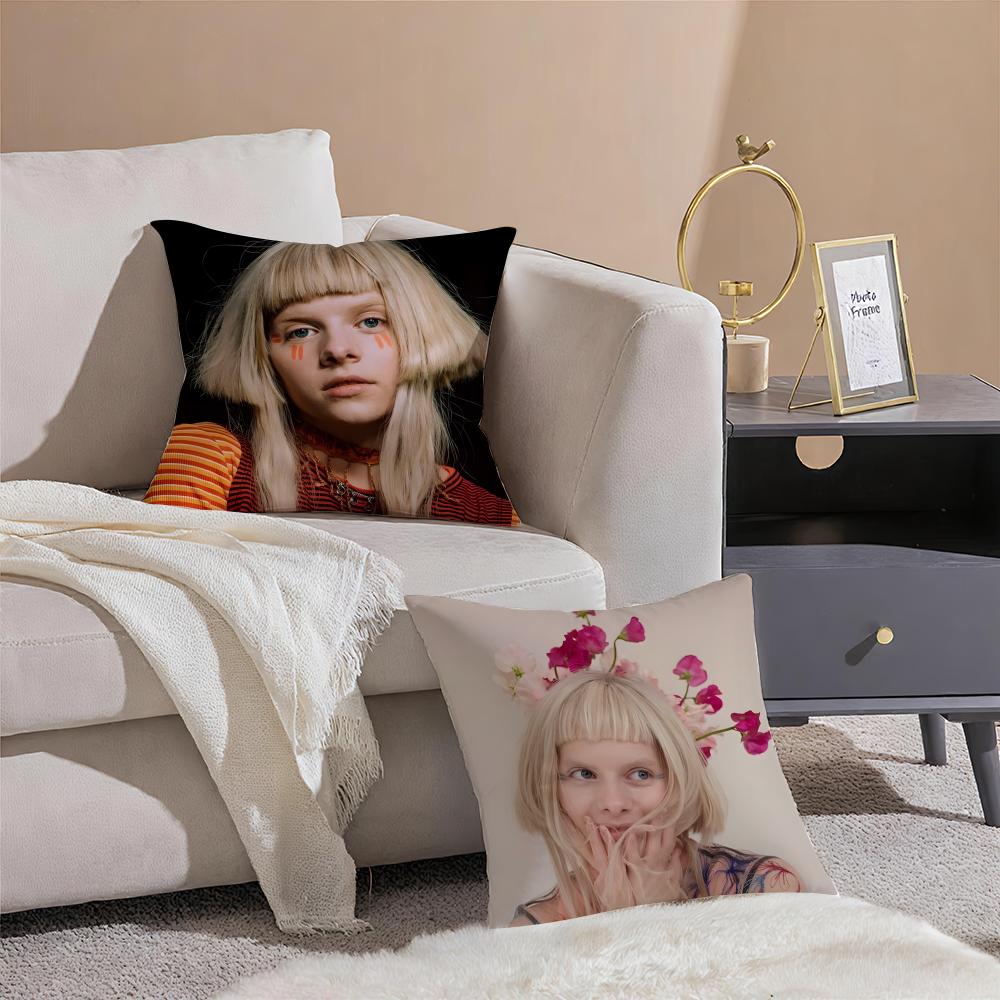 Album A-Aurora Singer Pillow Case Ultra Soft Skin Friendly Fabric Cloud Like Comfort & Concealed Zipper