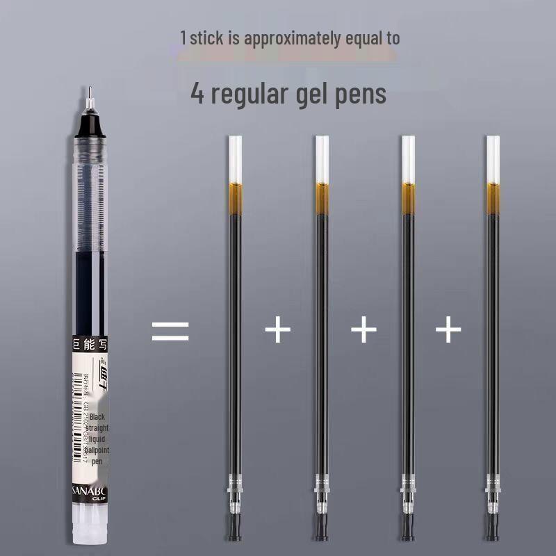 Quick-Dry Liquid Rollerball Pen - Super Writing Gel, Needle Point, Office & Student Use, Signature & Water-Based Pen