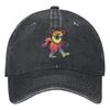 Grateful Rocks Not Dead Denim Baseball Cap Dancing Tie Dye Bear Running Trucker Hat Summer FeUnisex Unisex Fitted Baseball Caps