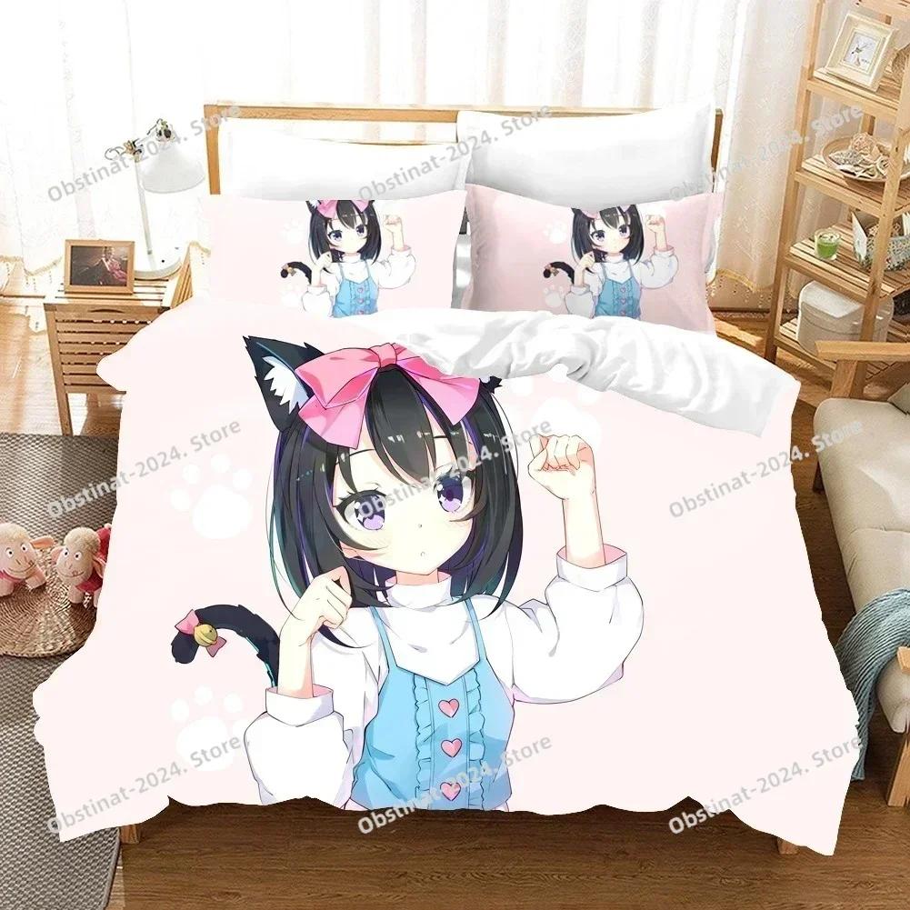 Top Anime Girl Bedding Set Cartoon Fashion 3D Print Comforter Luxury Queen King Single Duvet Cover Set Home Textile Decor Modern