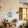 2D Flat 1pc, 8x8 in, Wishing You A Happy Father's Day with Circular Aluminum Metal Signs, Suitable for Terraces, Porches, Garages, Homes, Cafes