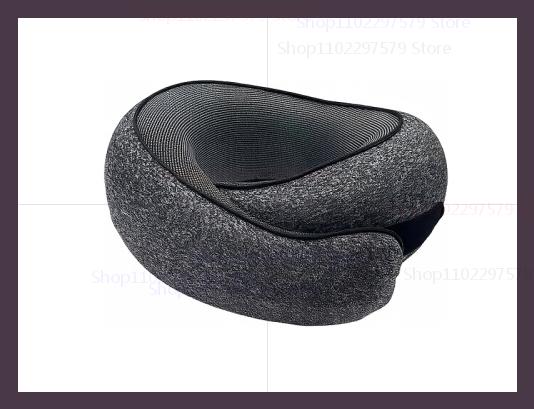 Travel Neck Pillow Memory Foam U-shaped Pillow Snail Style Travel Neck Support Portable Adjustable Soft Noon Break Sleep Pillows