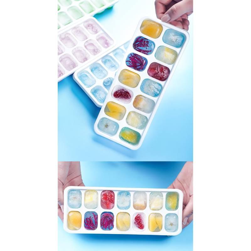 Kitchen Trays Cube Moulds Flexible Base Easy Release Ice Cubes Making Tools